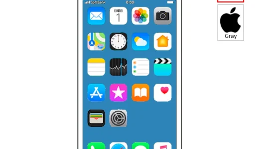 iPhoneのホーム画面を模倣